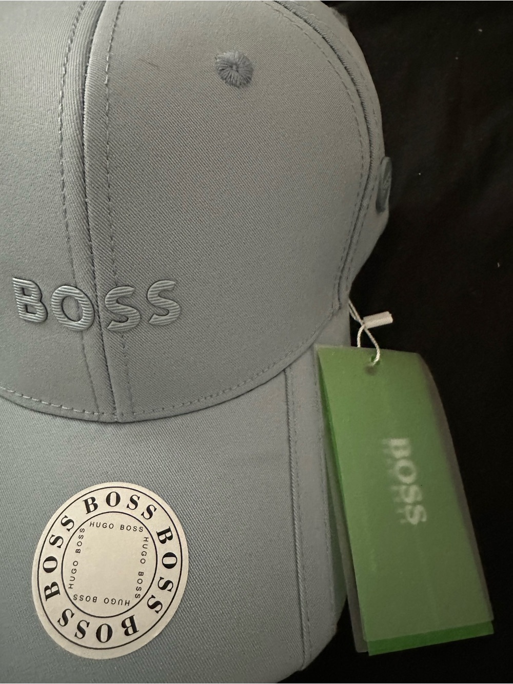 Hugo Boss Gray Embroidered BOSS Baseball Cap